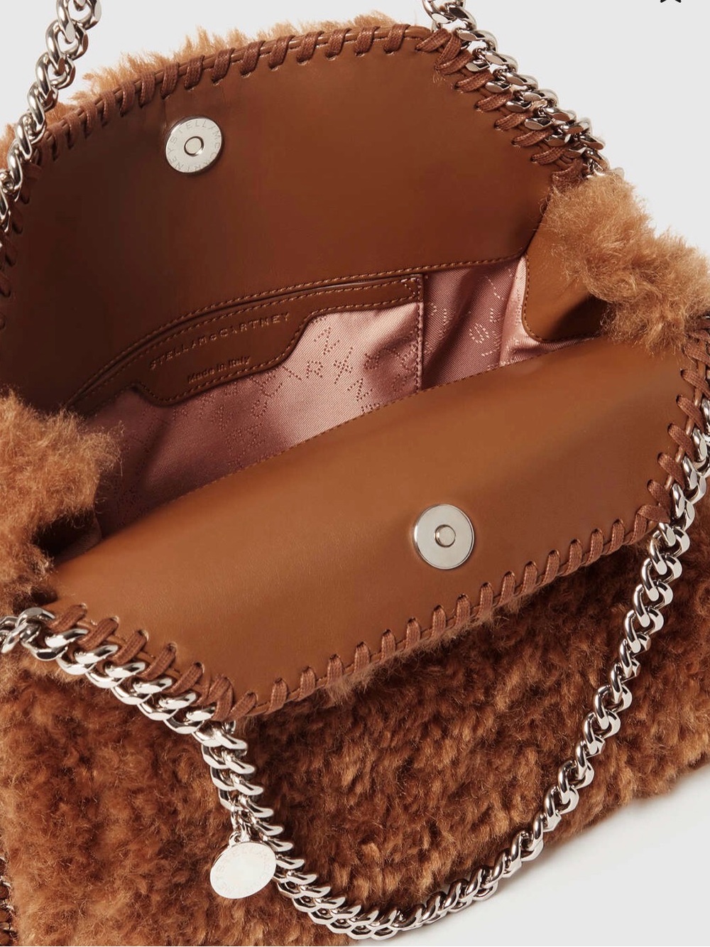 Falabella Plush Teddy mini Tote Bag new , ginger color - Picture 5 of 6